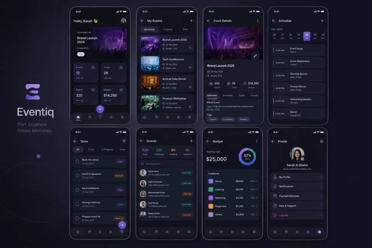 EventIQ Event Organizer UI Detail 1